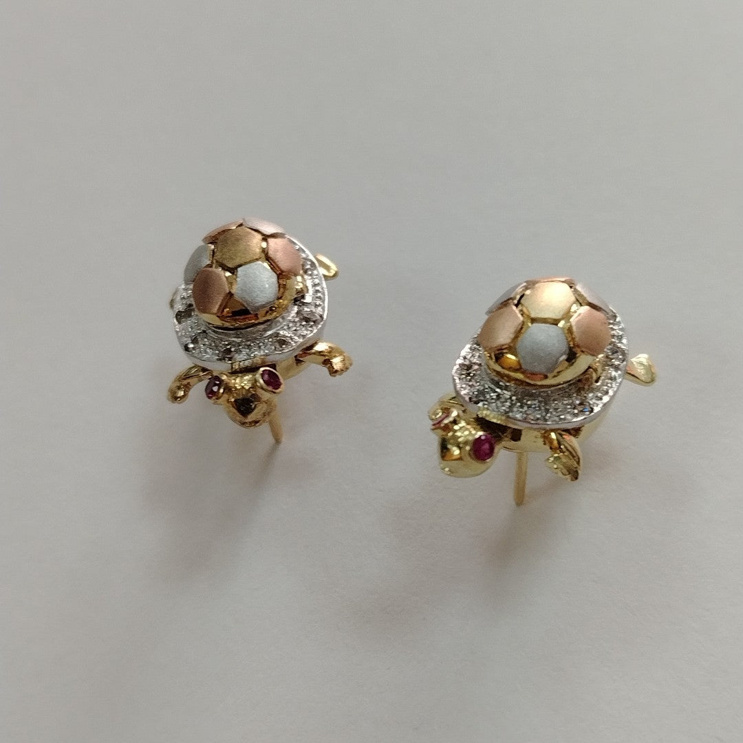 ARETES PAR ORO, ORO COMBINADO 10 K 11.1 GRMS (SEMINUEVO)