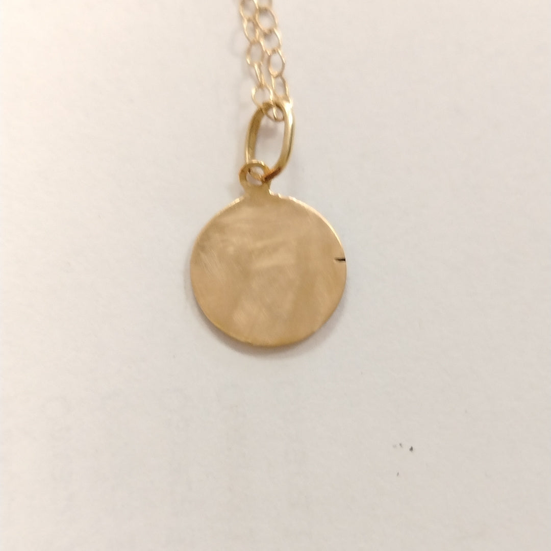CADENA,MEDALLA RELIGIOSA ORO 14 K 1,60 GRMS (SEMINUEVO)