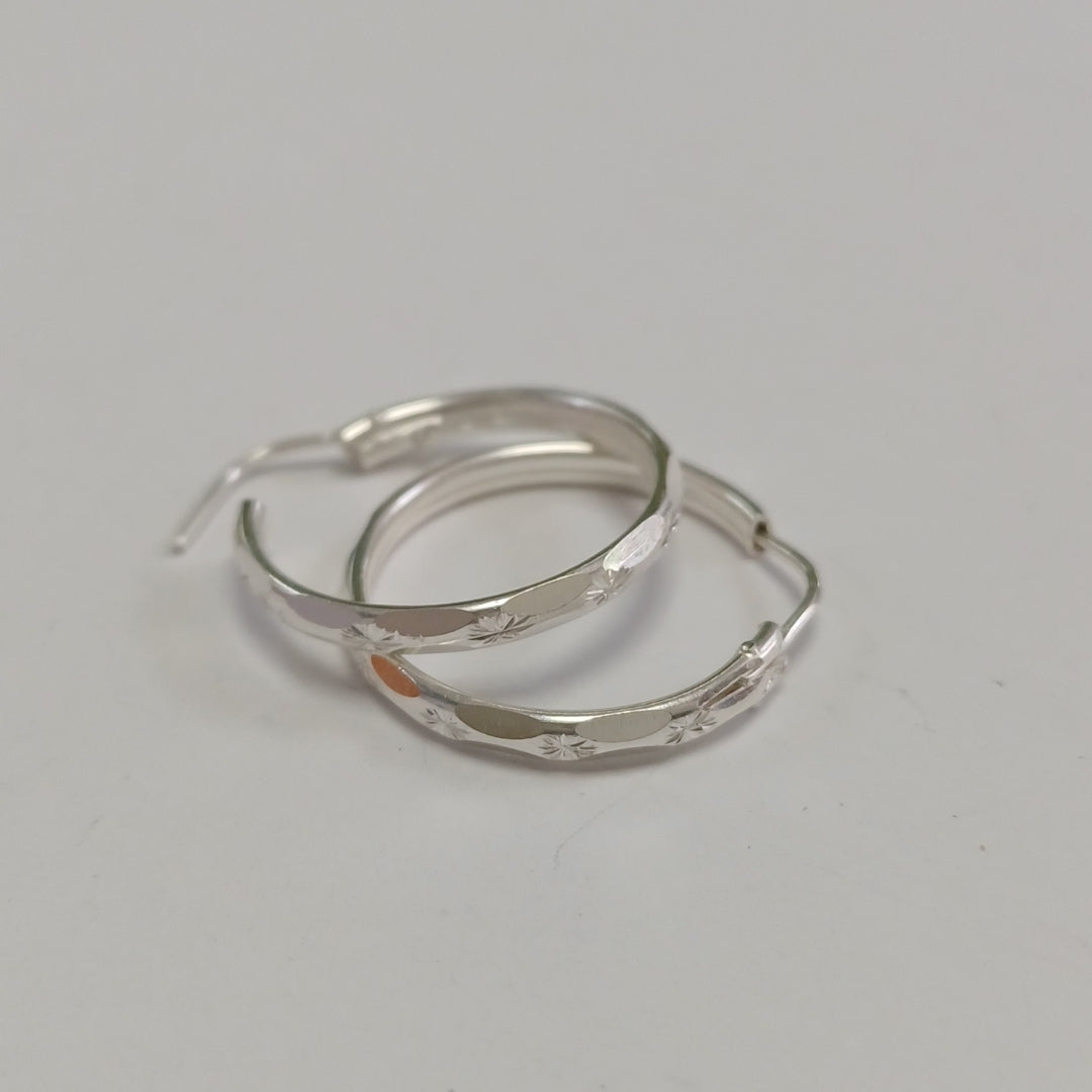 PAR ARRACADAS FACETADA PLATA .925 2.1 GR (NUEVO)