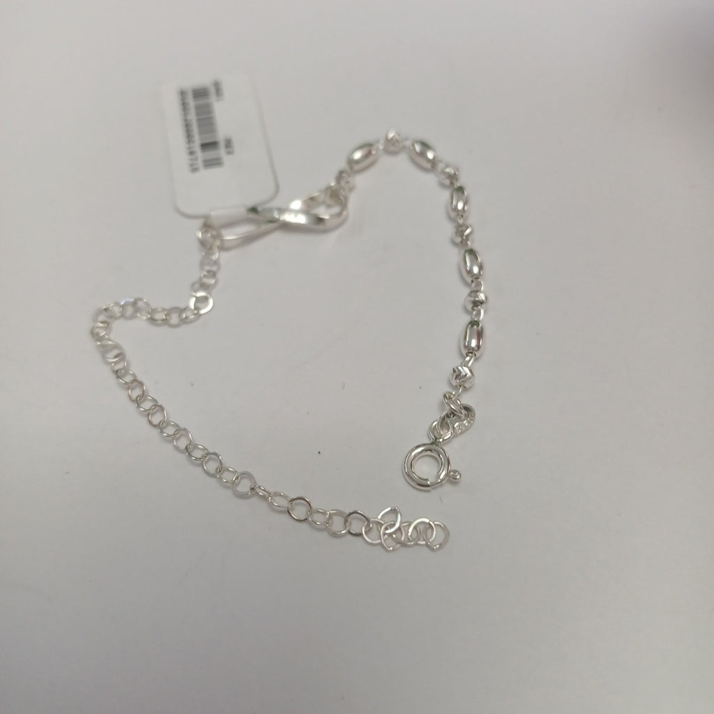PULSERA TEJIDO INFINITO PLATA .925 18 CM 2.4 GR (NUEVO)