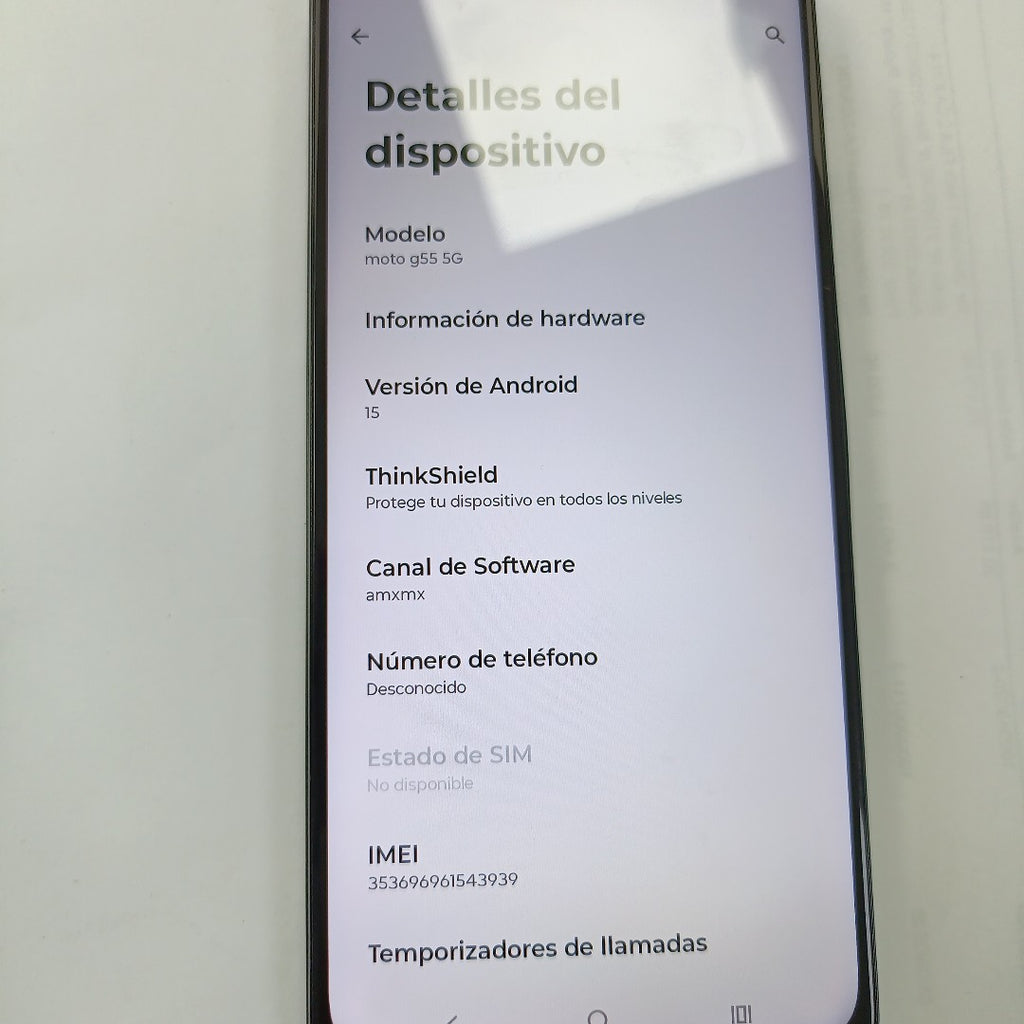 CELULAR MOTOROLA MOTO G55 5G XT2435-1(2024) 256 GB 8 GB RAM (SEMINUEVO)