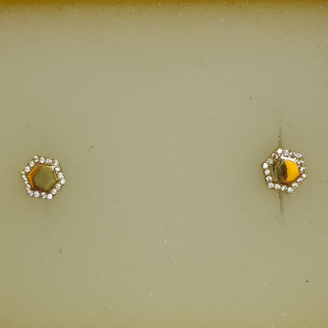 BROQUELES ORO 14K 1.4 (NUEVO)