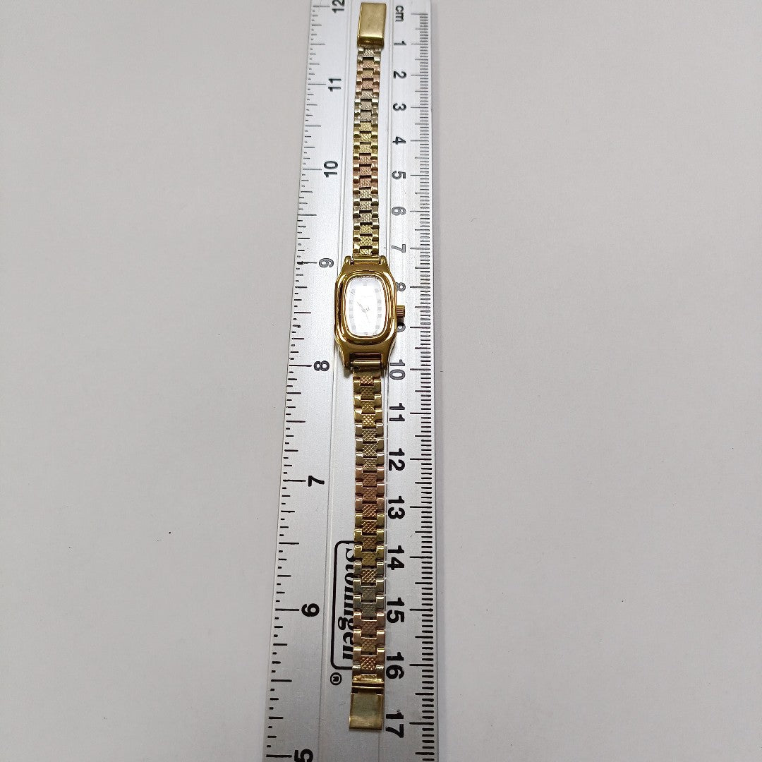 RELOJ CAJA ACERO PULSO ORO ORO COMBINADO 10 K 13.1 GRMS (SEMINUEVO)