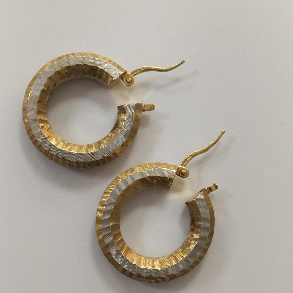 ARRACADAS PAR ORO, ORO COMBINADO 14 K 4.4 GRMS (SEMINUEVO)