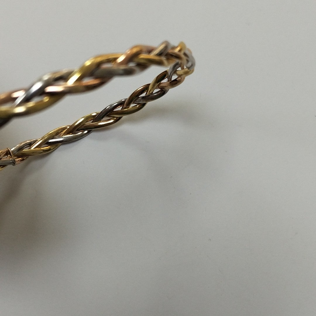 PULSERA RIGIDA ORO, ORO COMBINADO 14 K 5.1 GRMS (SEMINUEVO)