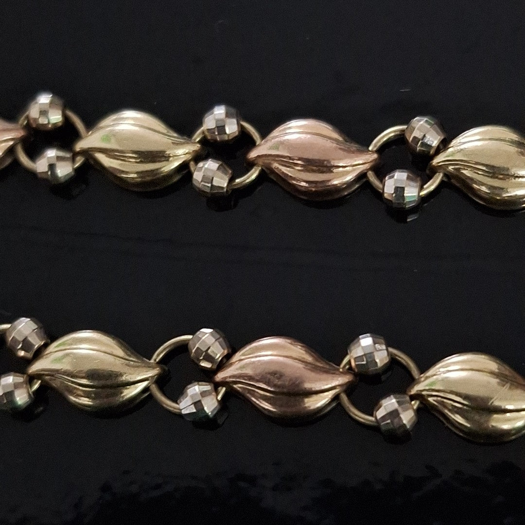 PULSERA ORO COMBINADO 14 K 6,80 GRMS (SEMINUEVO)