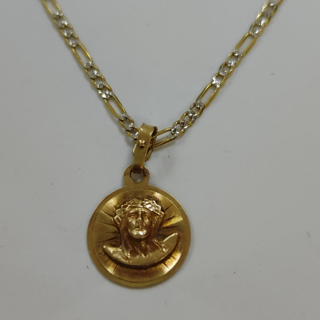 CADENA,MEDALLA PERSONAL ORO 14 K 3,80 GRMS (SEMINUEVO)