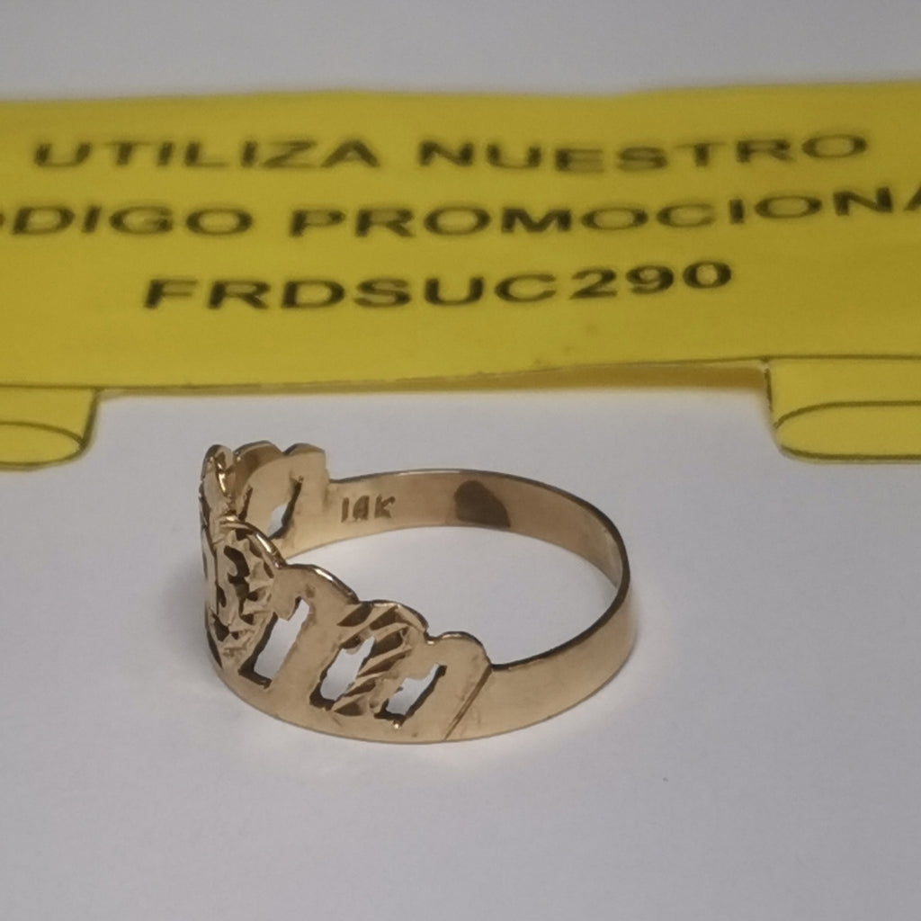 ANILLO CONMEMORATIVO ORO 14 K 1.4 GRMS (SEMINUEVO)