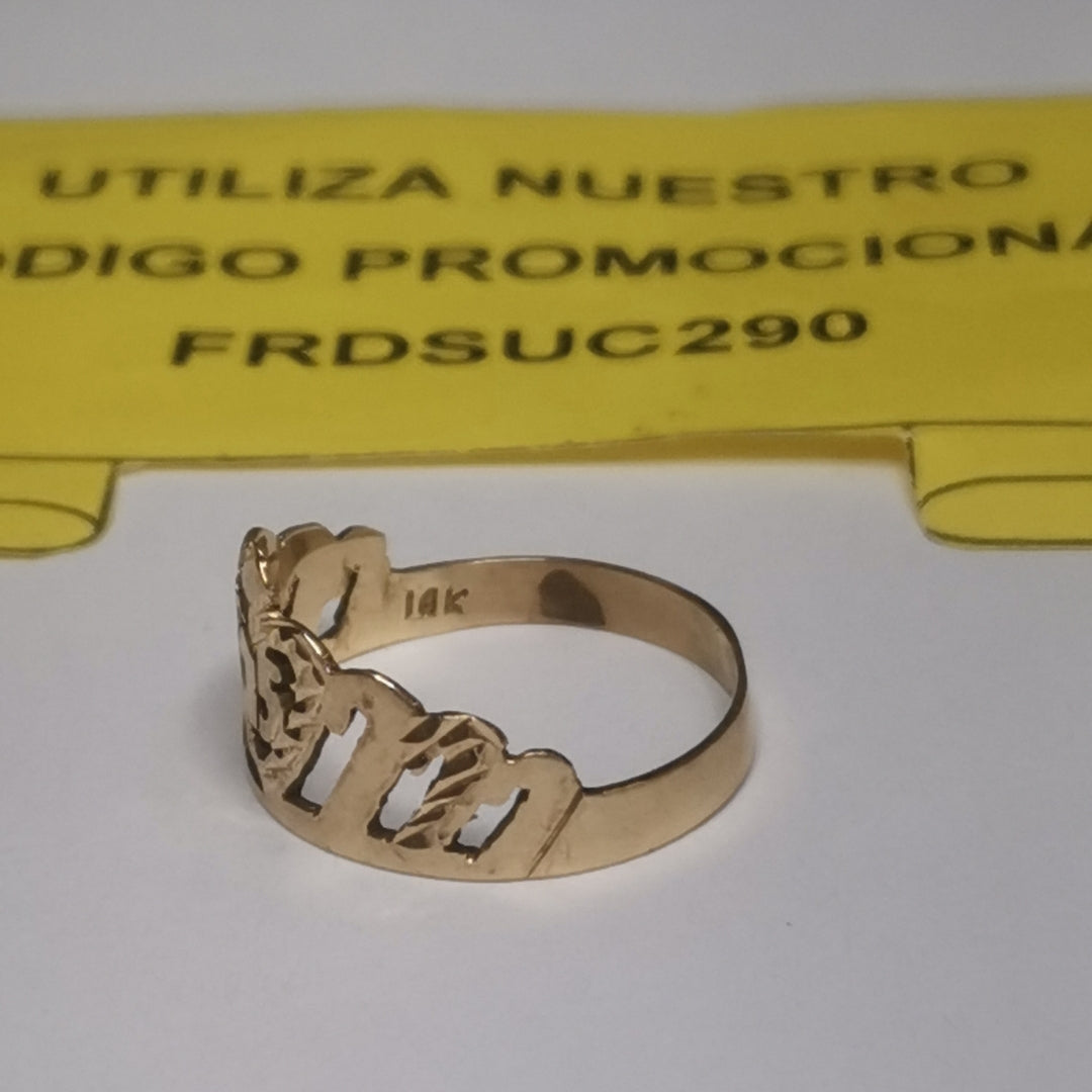ANILLO CONMEMORATIVO ORO 14 K 1.4 GRMS (SEMINUEVO)