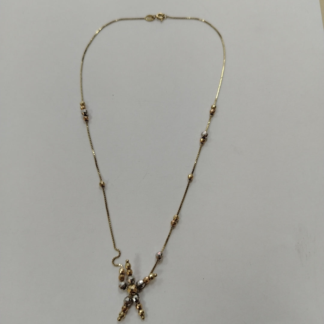 GARGANTILLA ORO, ORO COMBINADO 10 K 4.2 GRMS (SEMINUEVO)