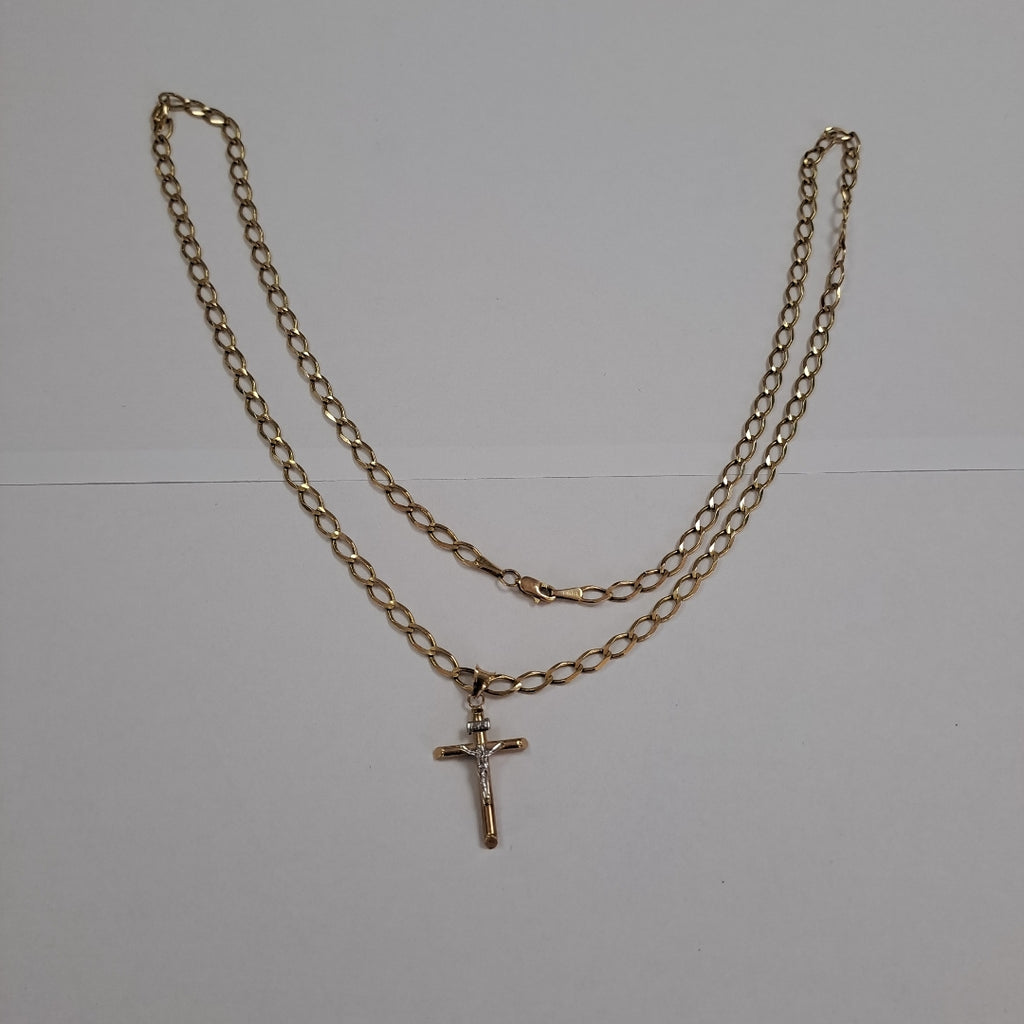 CADENA, CRISTO ORO 10 K 9.2 GRMS (SEMINUEVO)