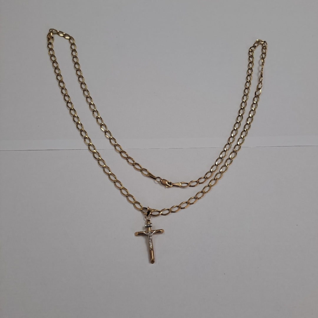CADENA, CRISTO ORO 10 K 9.2 GRMS (SEMINUEVO)