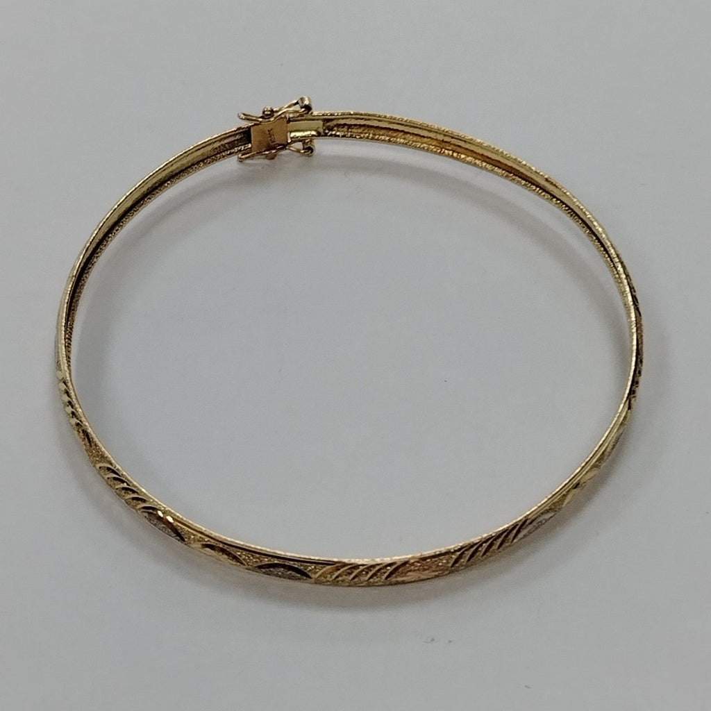 PULSERA RIGIDA ORO, ORO COMBINADO 10 K 5.5 GRMS (SEMINUEVO)