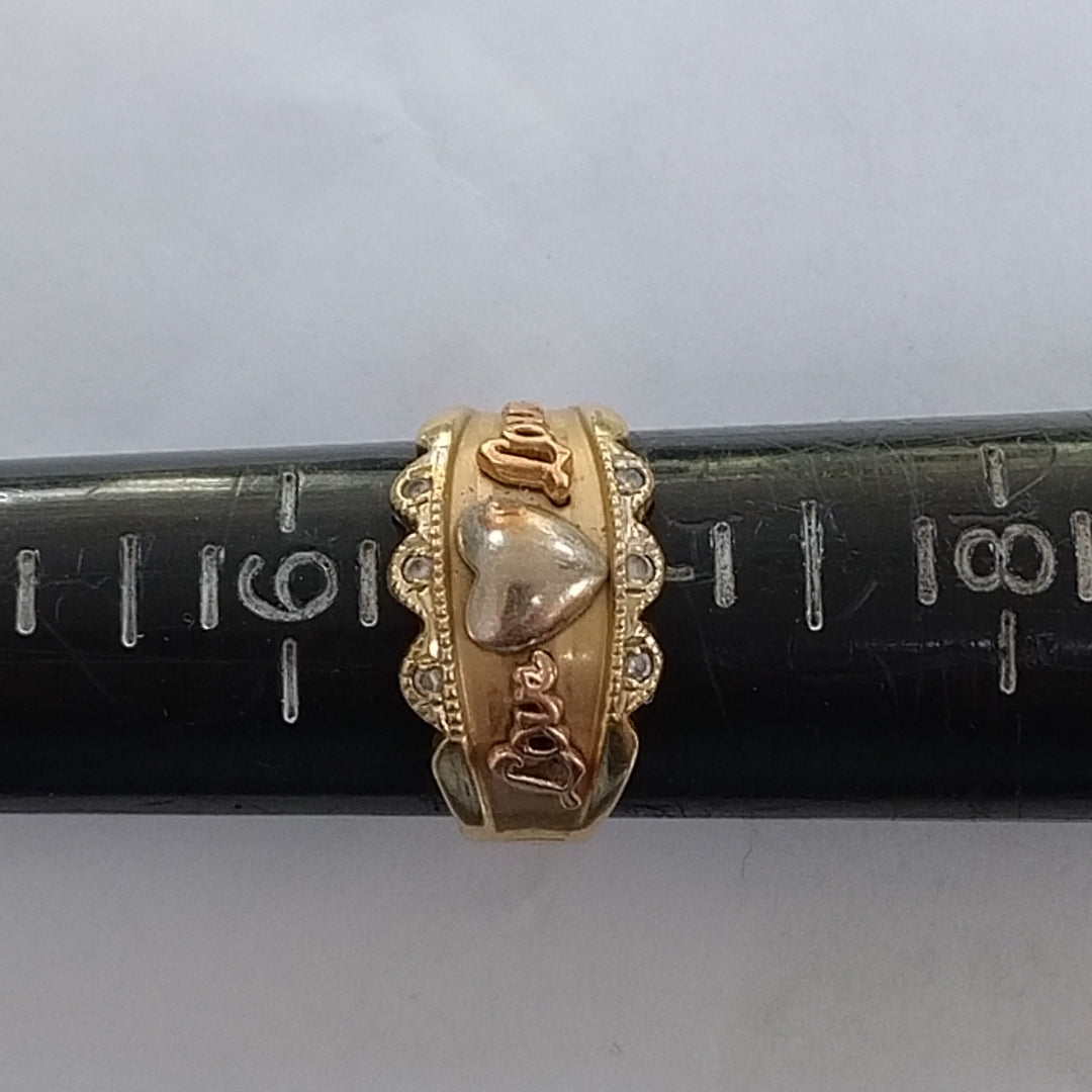 ANILLO ORO COMBINADO 14 K 4,50 GRMS (SEMINUEVO)