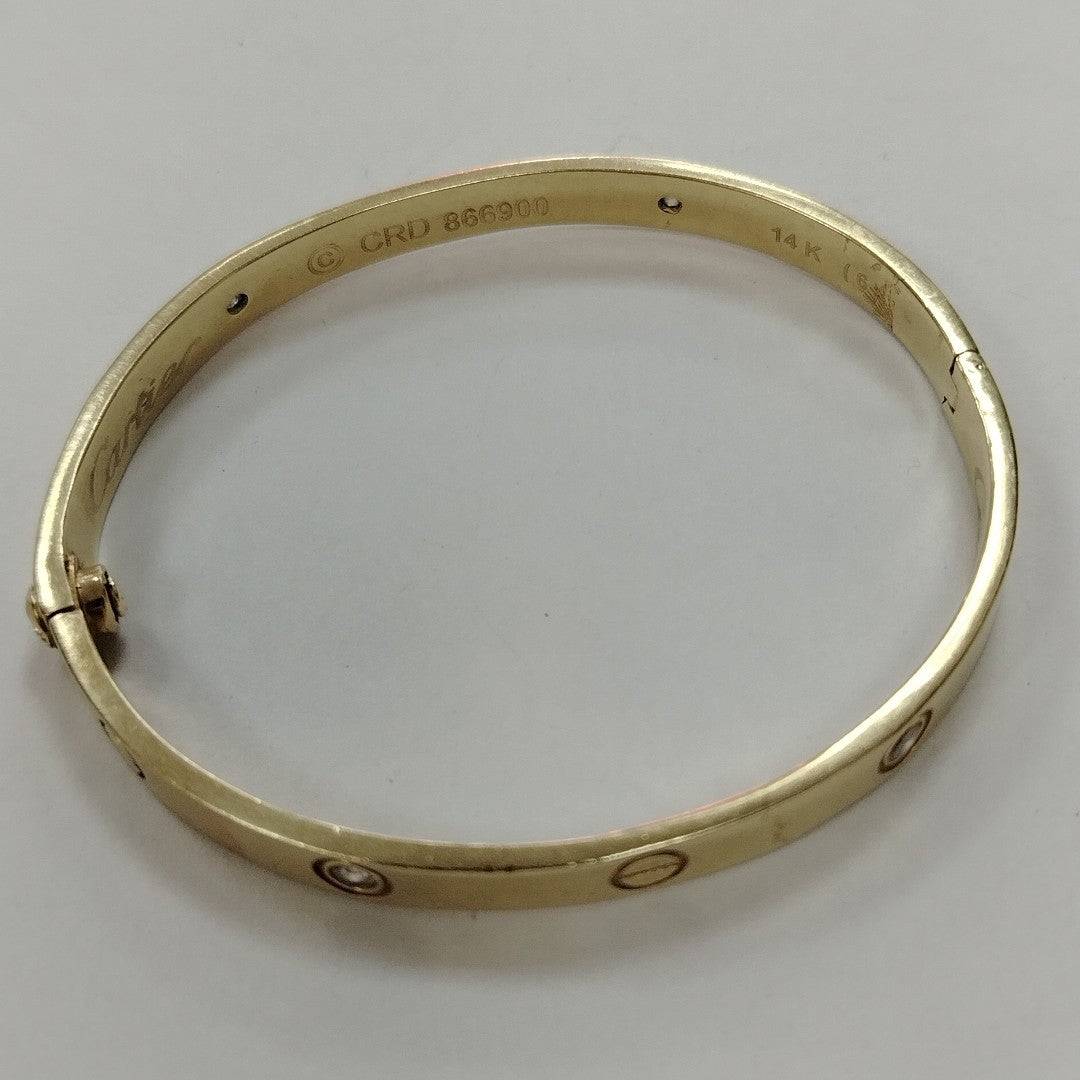 PULSERA RIGIDA ORO 14 K 24.5 GRMS (SEMINUEVO)