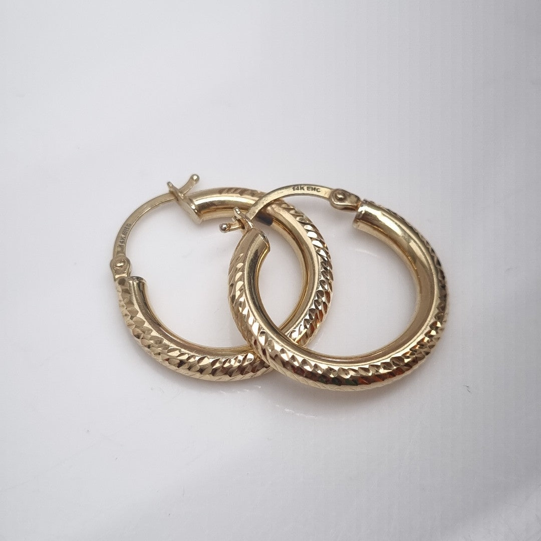 ARRACADAS PAR ORO 14 K 1.8 GRMS (SEMINUEVO)