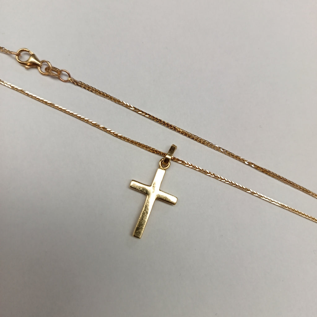 CADENA, CRUZ ORO 14 K 3.5 GRMS (SEMINUEVO)