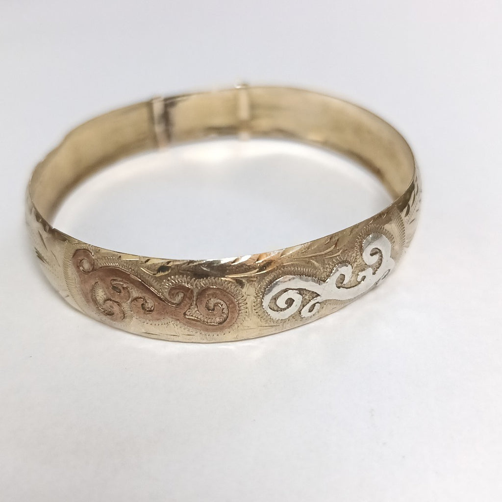 PULSERA RIGIDA ORO 10 K 12.3 GRMS (SEMINUEVO)