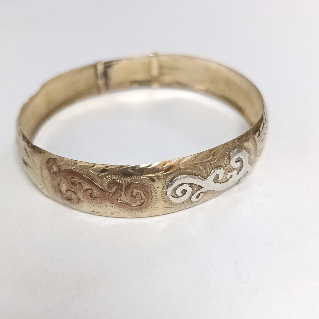 PULSERA RIGIDA ORO 10 K 12.3 GRMS (SEMINUEVO)