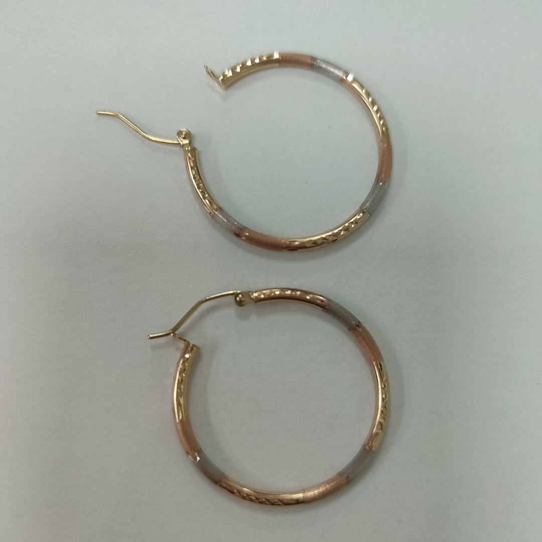 ARRACADAS PAR ORO,ORO COMBINADO 14 K 1,70 GRMS (SEMINUEVO)