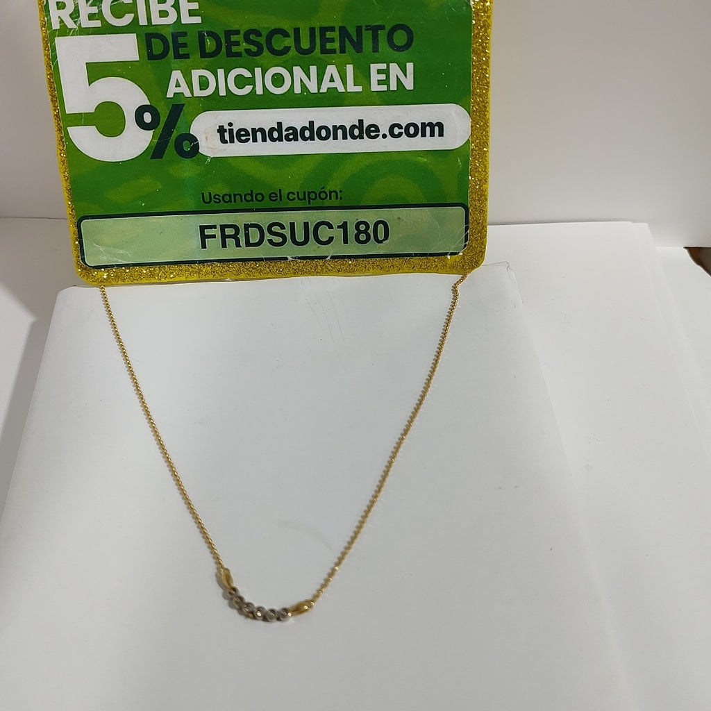 COLLAR ORO COMBINADO 14 K 3.4 GRMS (SEMINUEVO)