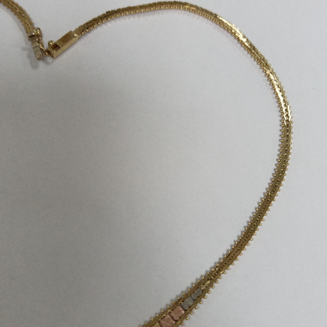 GARGANTILLA ORO COMBINADO 14 K 14.1 GRMS (SEMINUEVO)