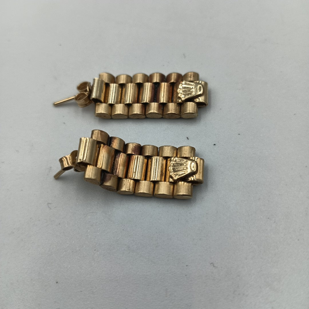 AHOGADOR, ARETES PAR ORO 10 K 8.7 GRMS (SEMINUEVO)