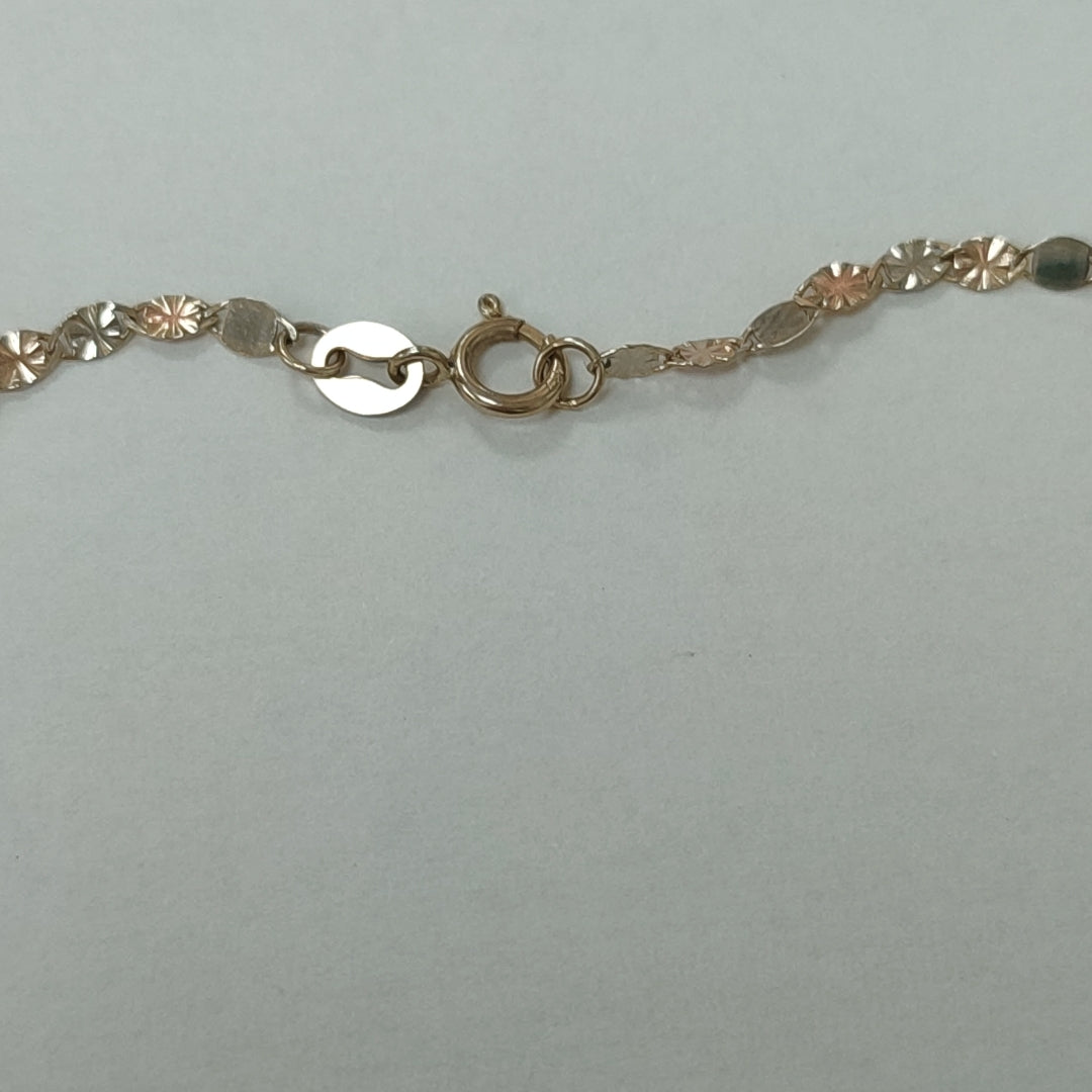CADENA,CRUCIFIJO ORO,ORO COMBINADO 10 K 2,20 GRMS (SEMINUEVO)