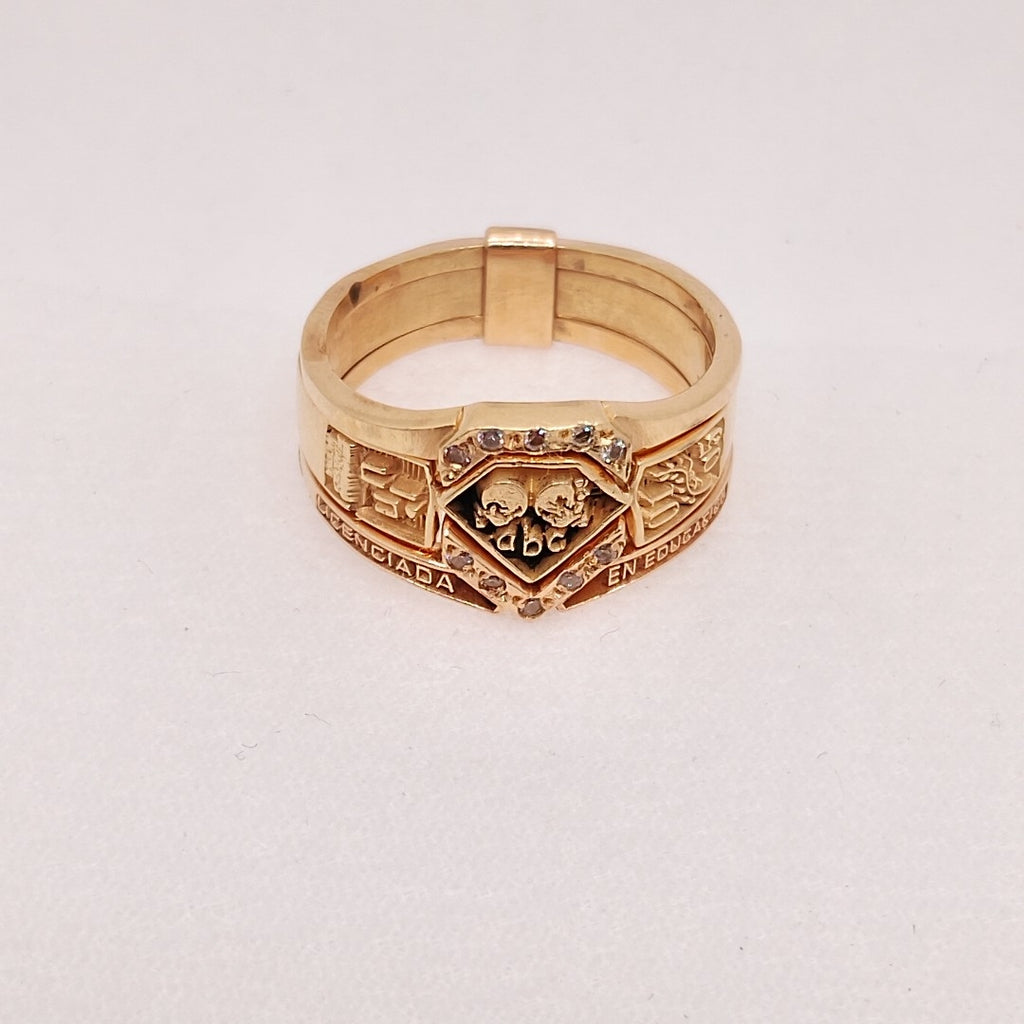 ANILLO DE GRADUACIÓN ORO 14 K 7.1 GRMS (SEMINUEVO)