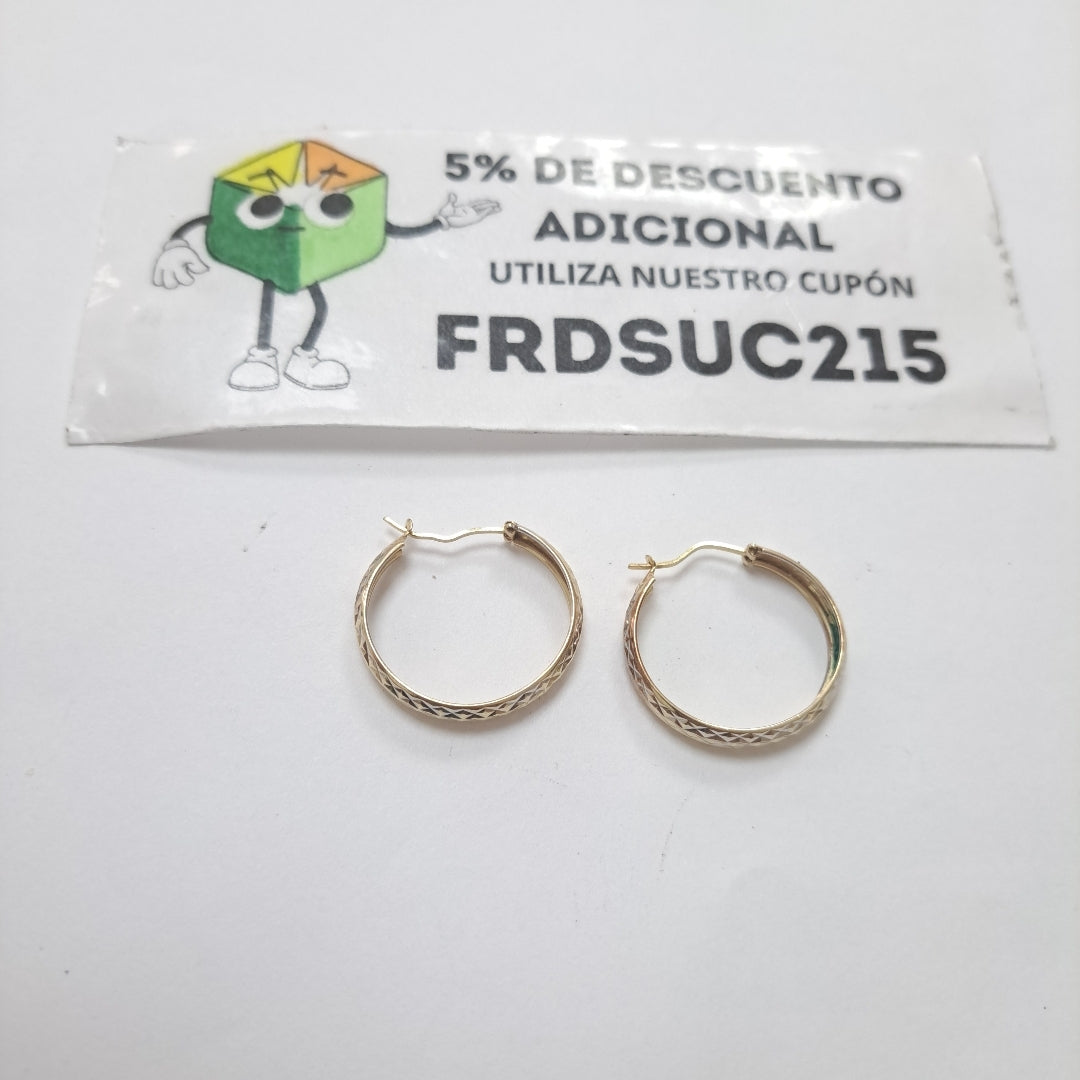 ARRACADAS PAR ORO 14 K 2.3 GRMS (SEMINUEVO)