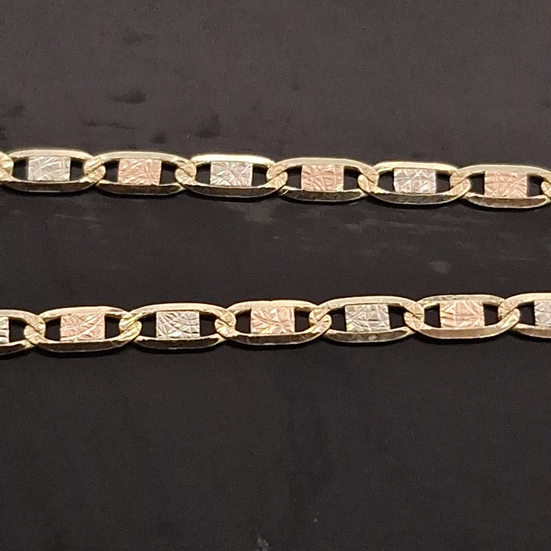 PULSERA ORO COMBINADO 14 K 1.2 GRMS (SEMINUEVO)