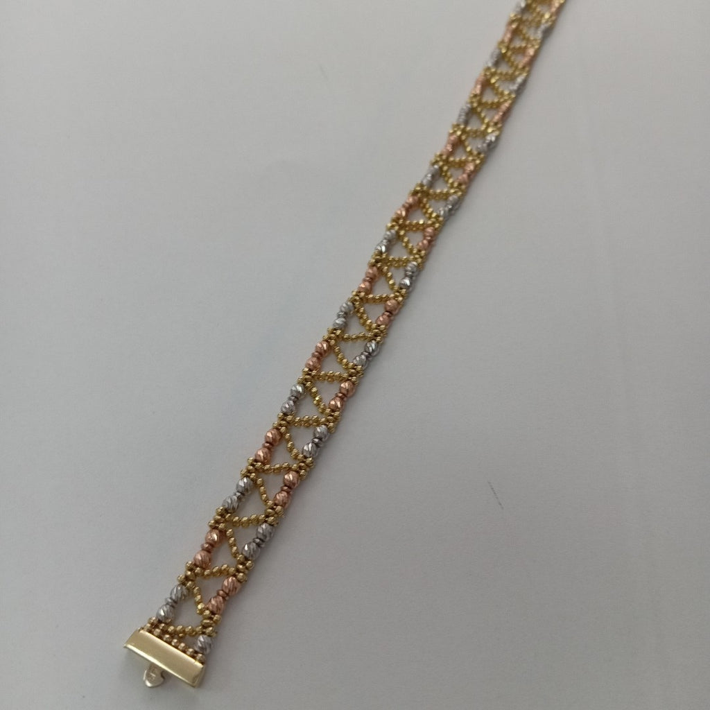 PULSERA ORO COMBINADO 14 K 12,70 GRMS (SEMINUEVO)