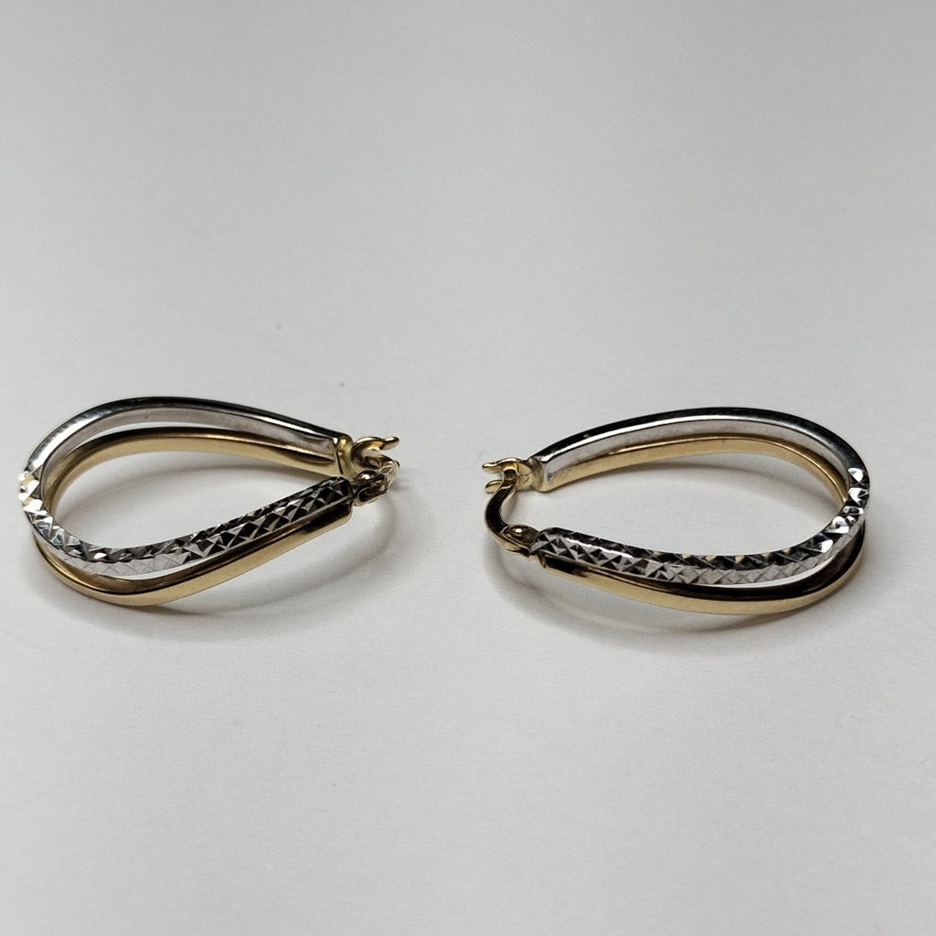 ARRACADAS PAR ORO, ORO BLANCO 14 K 2 GRMS (SEMINUEVO)
