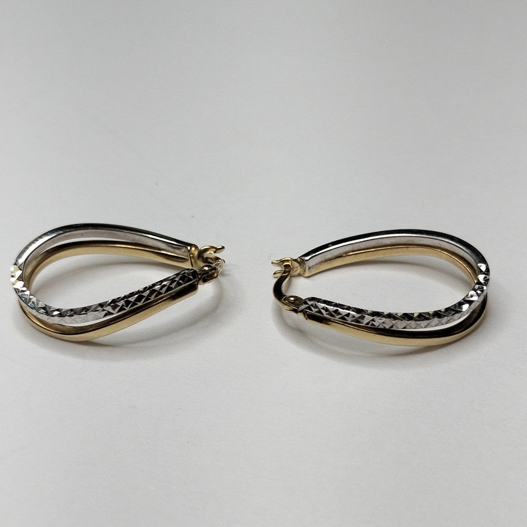 ARRACADAS PAR ORO, ORO BLANCO 14 K 2 GRMS (SEMINUEVO)