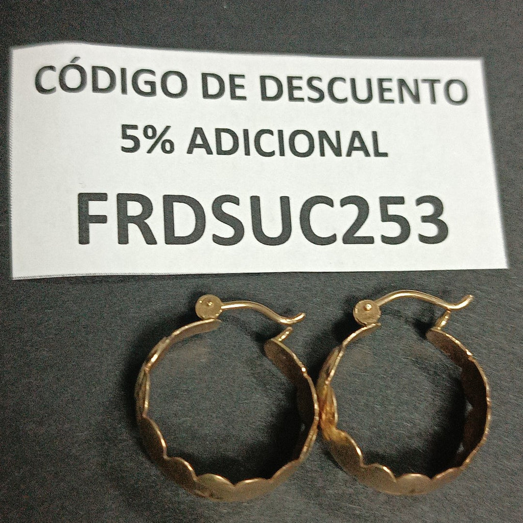 ARRACADAS PAR ORO 8 K 3,50 GRMS (SEMINUEVO)