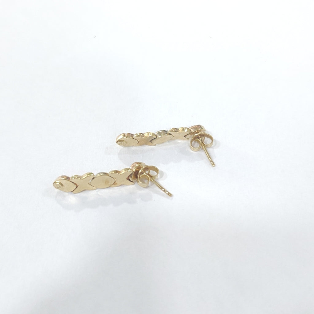 BROQUELES PAR ORO COMBINADO 14 K 2.2 GRMS (SEMINUEVO)