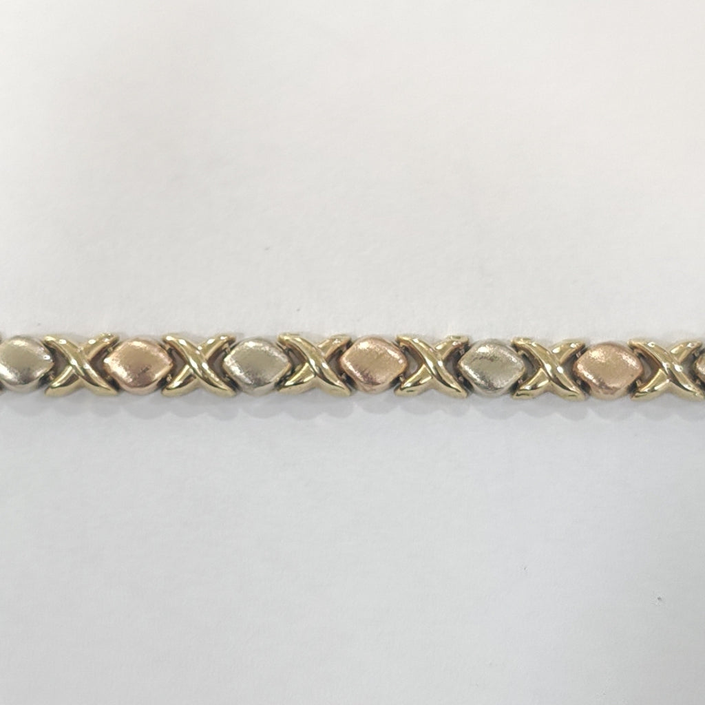 PULSERA ORO COMBINADO 14 K 8.4 GRMS (SEMINUEVO)