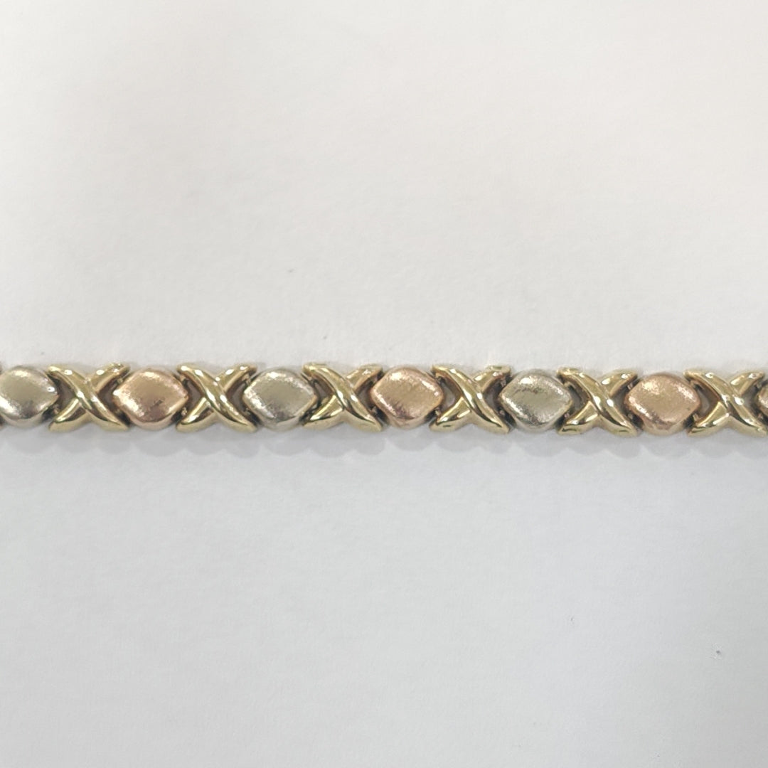 PULSERA ORO COMBINADO 14 K 8.4 GRMS (SEMINUEVO)