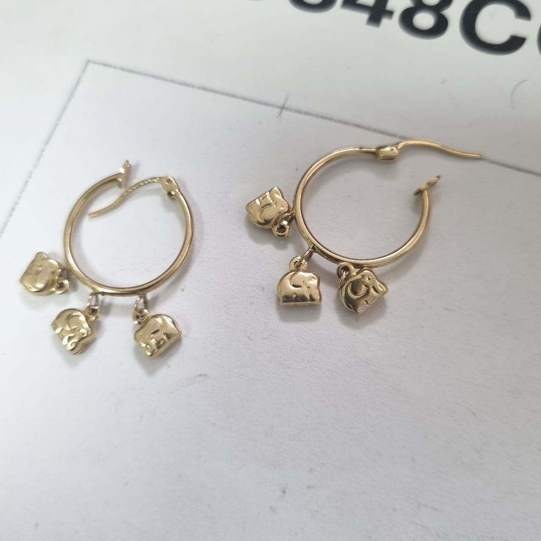 ARRACADAS PAR ORO 14 K 2.9 GRMS (SEMINUEVO)