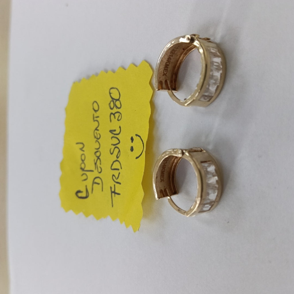 ARETES PAR ORO 14 K 2.6 GRMS (SEMINUEVO)