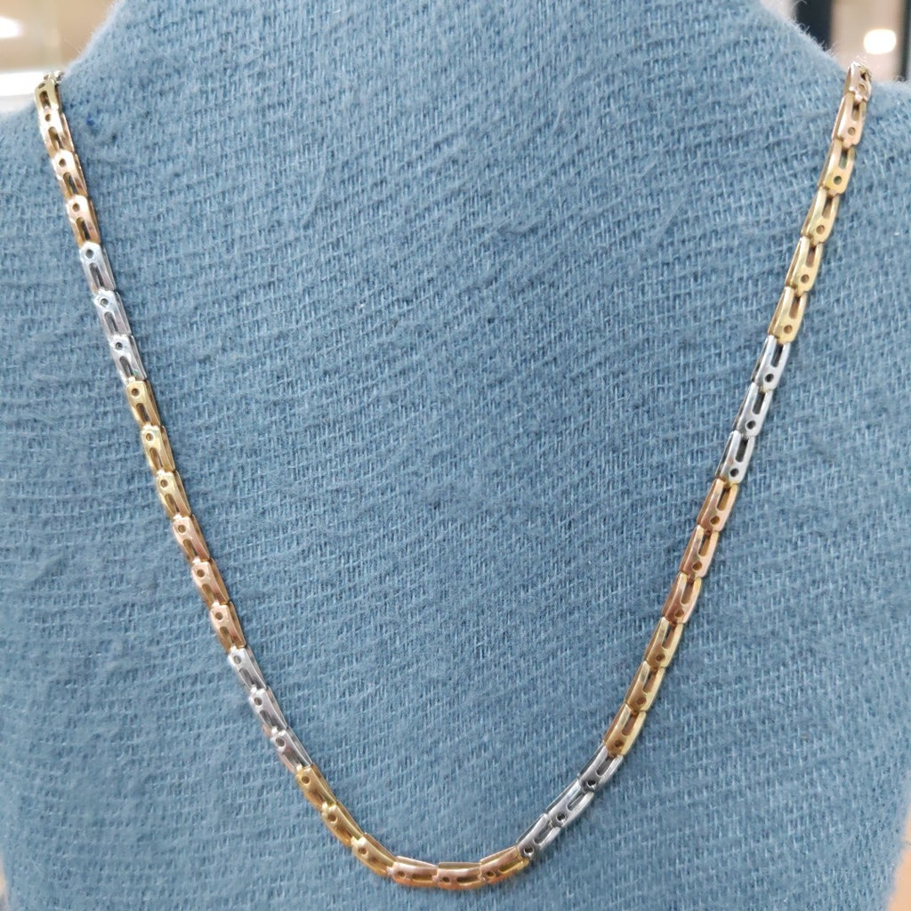 CADENA ORO COMBINADO 14 K 12,90 GRMS (SEMINUEVO)