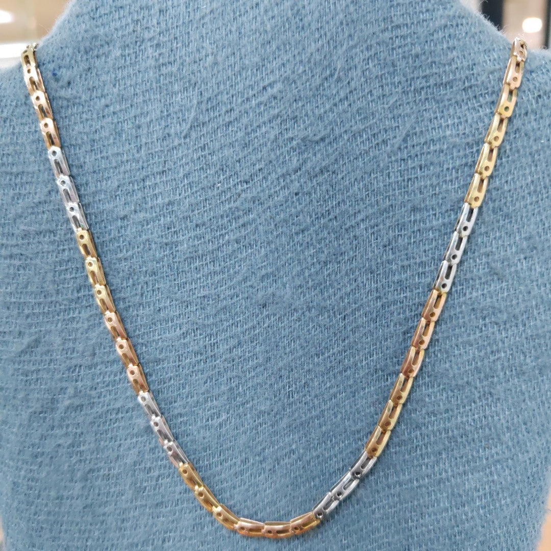CADENA ORO COMBINADO 14 K 12,90 GRMS (SEMINUEVO)