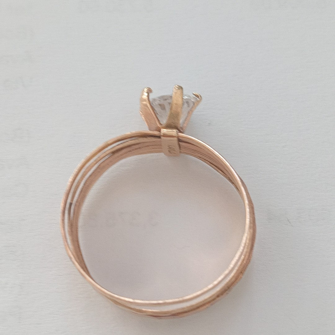 ANILLO ORO COMBINADO 10 K 2,60 GRMS (SEMINUEVO)