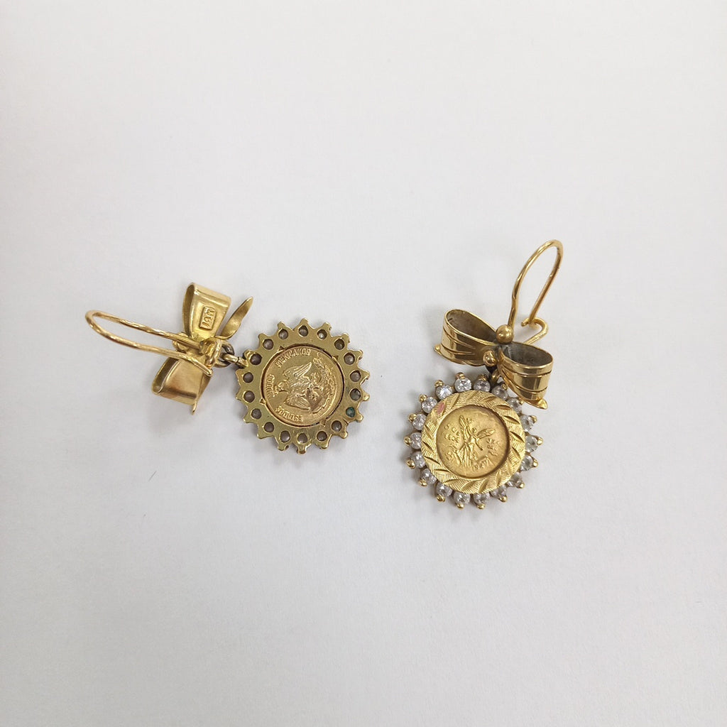 ARETES PAR ORO 14 K 8.3 GRMS (SEMINUEVO)
