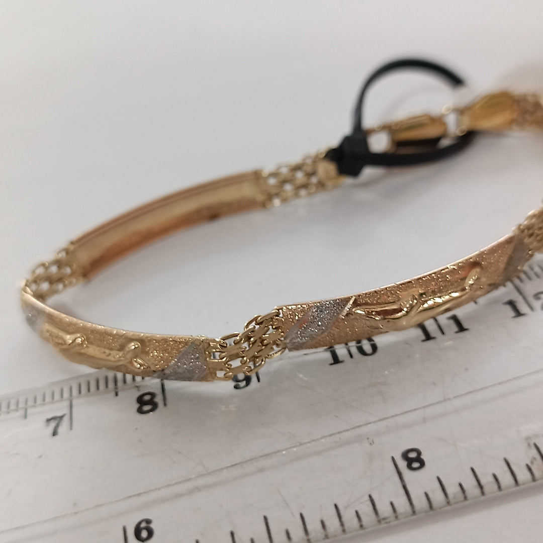 PULSERA ORO COMBINADO 14 K 6,80 GRMS (SEMINUEVO)