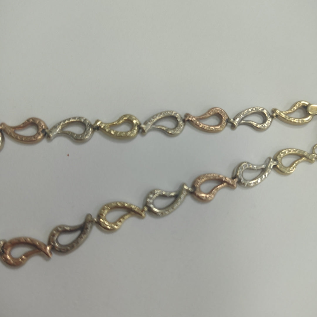 PULSERA ORO, ORO COMBINADO 14 K 3.1 GRMS (SEMINUEVO)