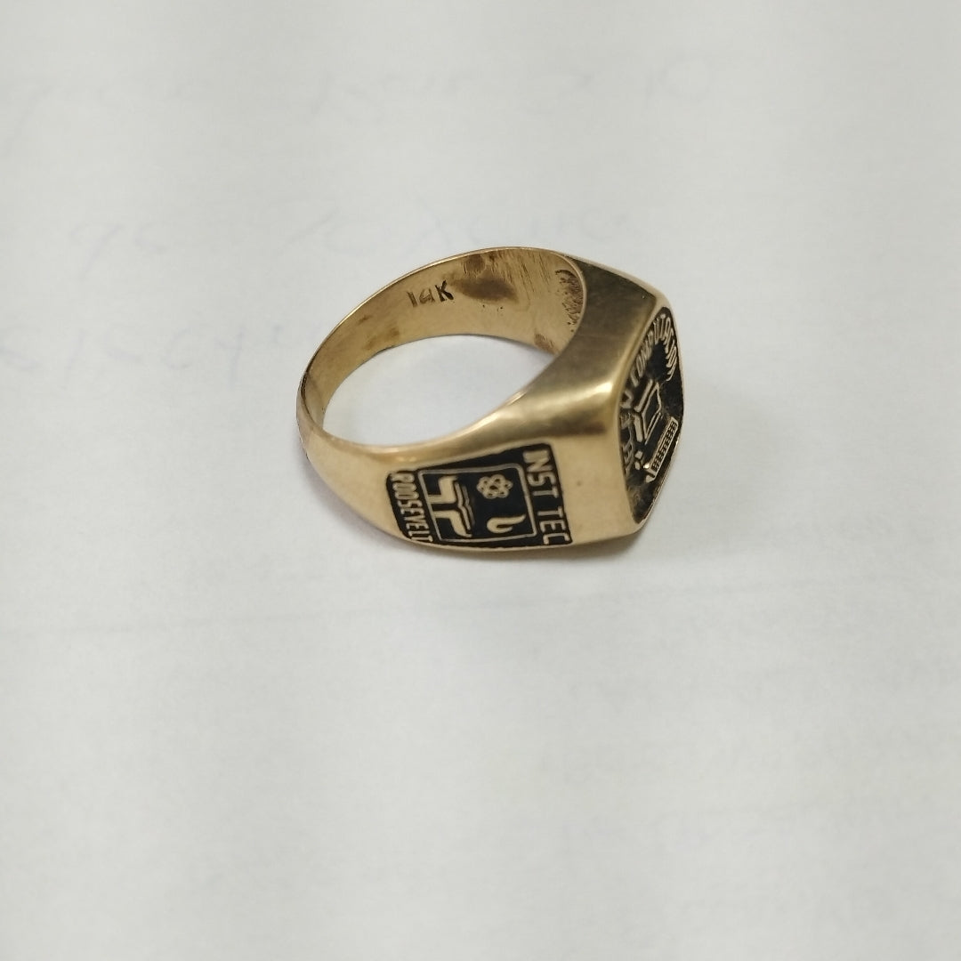 ANILLO DE GRADUACIÓN ORO 14 K 6 GRMS (SEMINUEVO)
