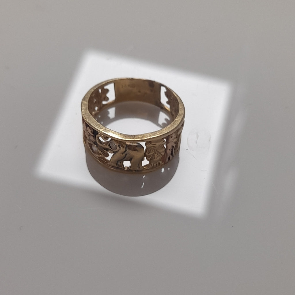 ARGOLLA DE LA SUERTE ORO 14 K 4.2 GRMS (SEMINUEVO)