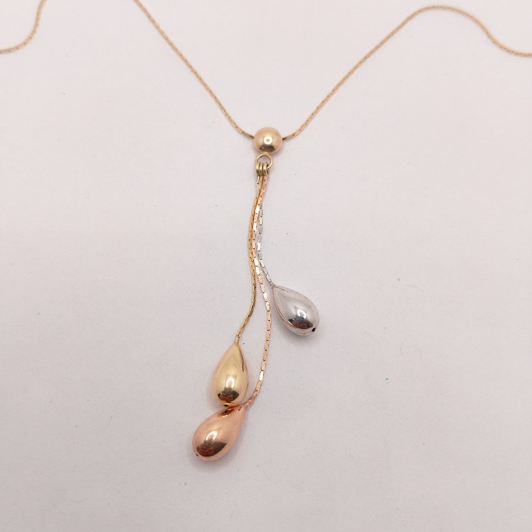 GARGANTILLA ORO COMBINADO 14 K 3.4 GRMS (SEMINUEVO)