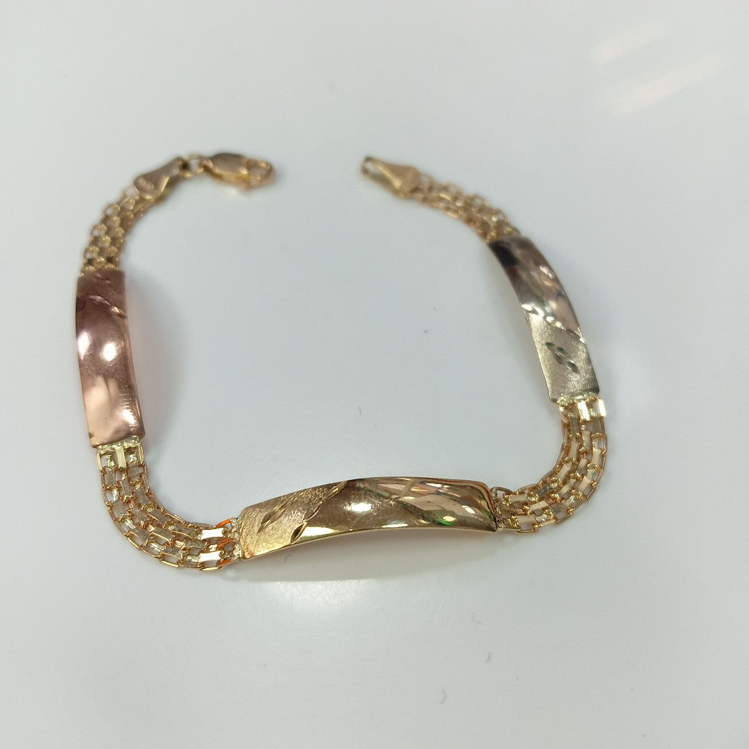PULSERA ORO, ORO COMBINADO 10 K 4.4 GRMS (SEMINUEVO)